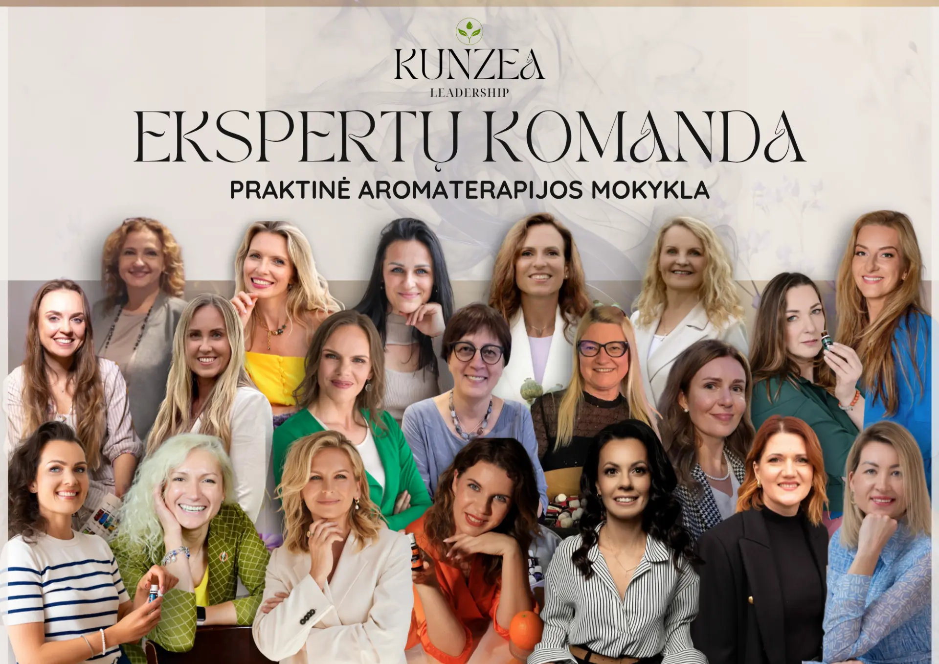 Praktinės aromaterapijos mokyklos ekspertų komanda